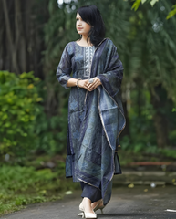 Women Viscose Printed Kurta Pant Dupatta Set | Premium Quality Ethnic Wear