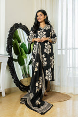 Khwahish Black Classy Cotton Suit