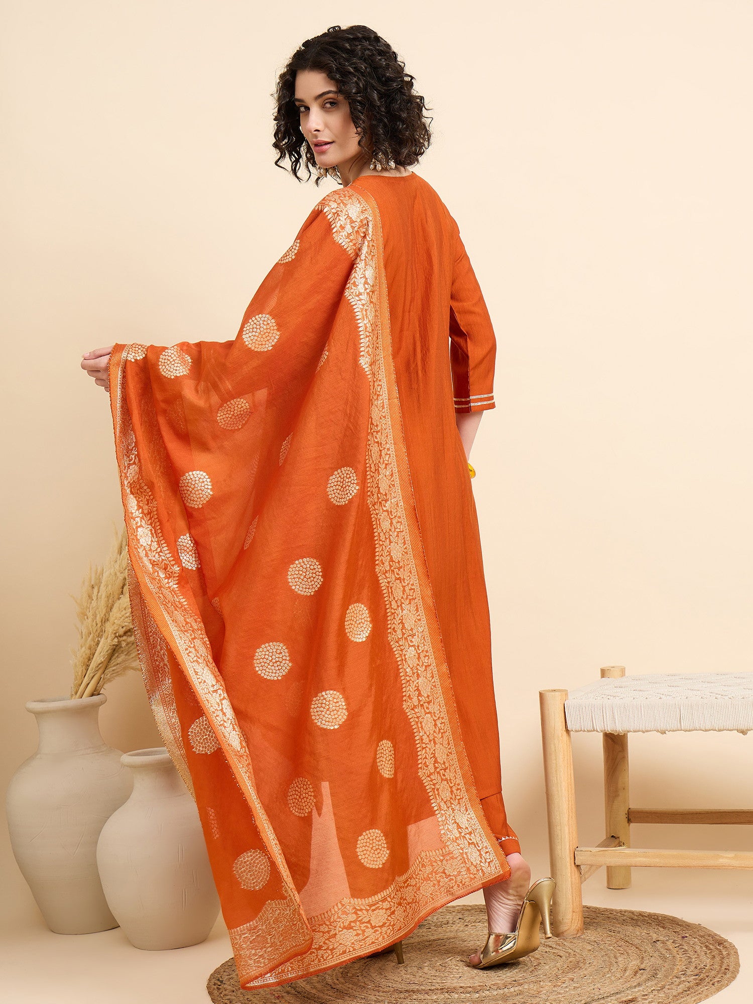 Dhruvi 284 Silk Fancy Kurti Bottom With Dupatta