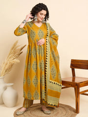 Rayon Printed Casual Wear Kurti Bottom With Dupatta