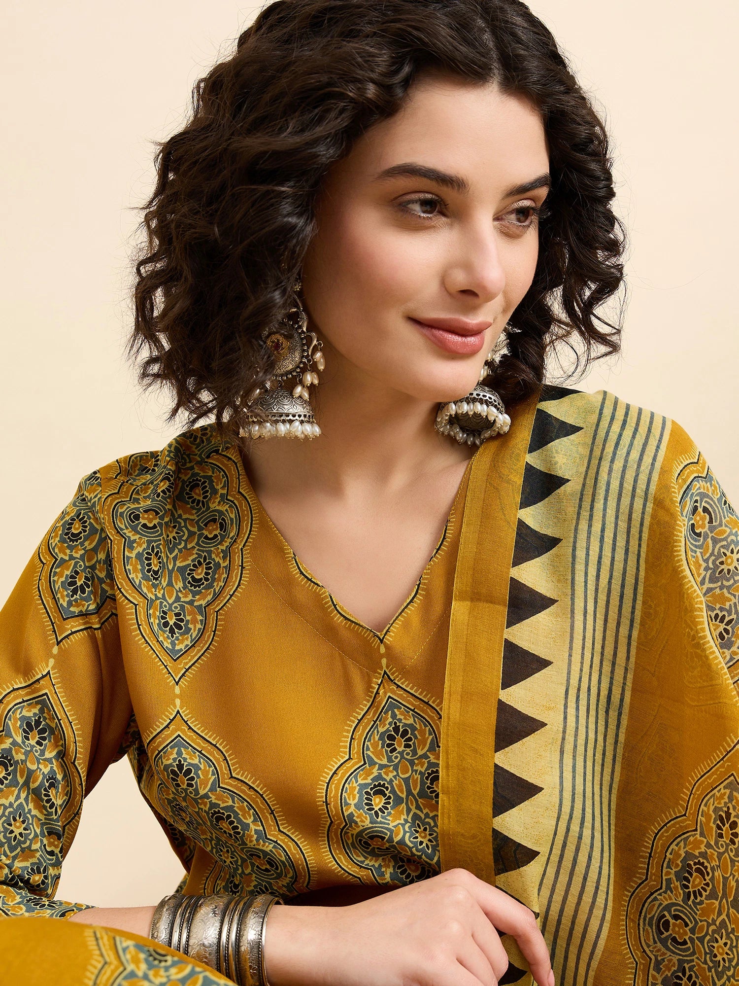 Rayon Printed Casual Wear Kurti Bottom With Dupatta