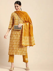 Rayon Viscose Designer Kurti Bottom With Dupatta Set