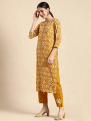 Rayon Viscose Designer Kurti Bottom With Dupatta Set