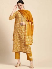 Rayon Viscose Designer Kurti Bottom With Dupatta Set