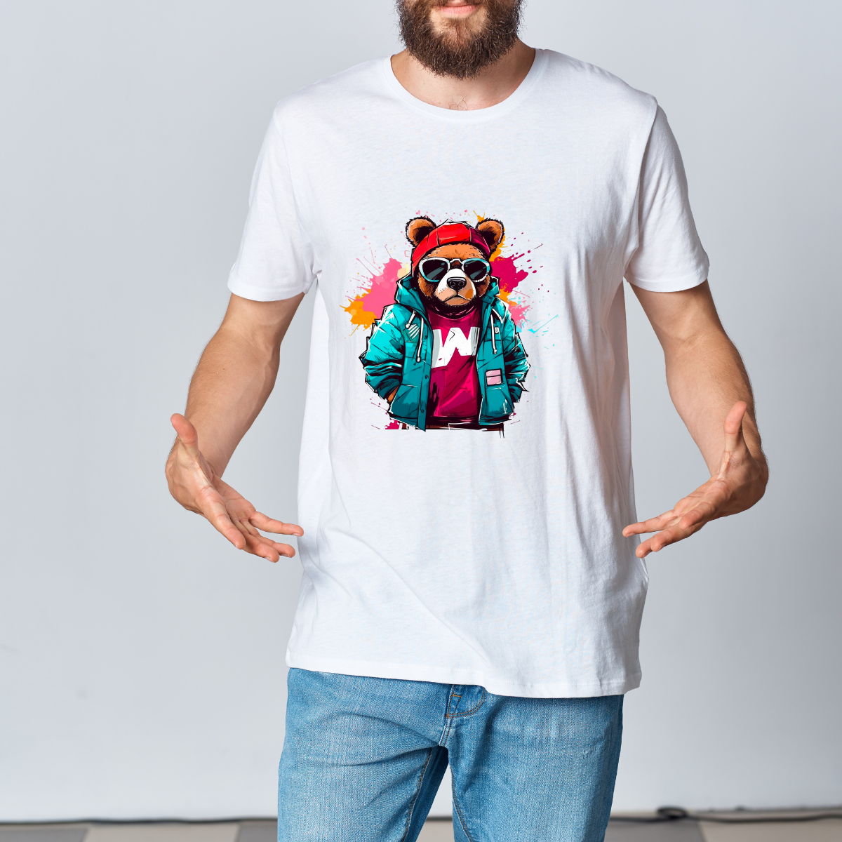 Funky panda T-shirt | Bear dancing T-shirt | Premium quality Tee