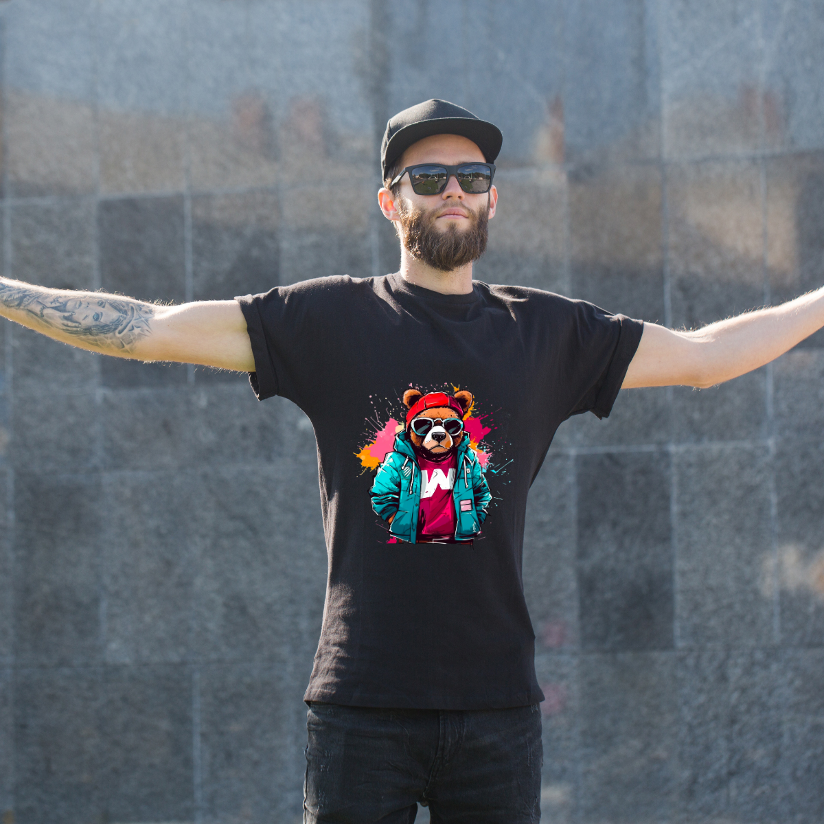 Funky panda T-shirt | Bear dancing T-shirt | Premium quality Tee