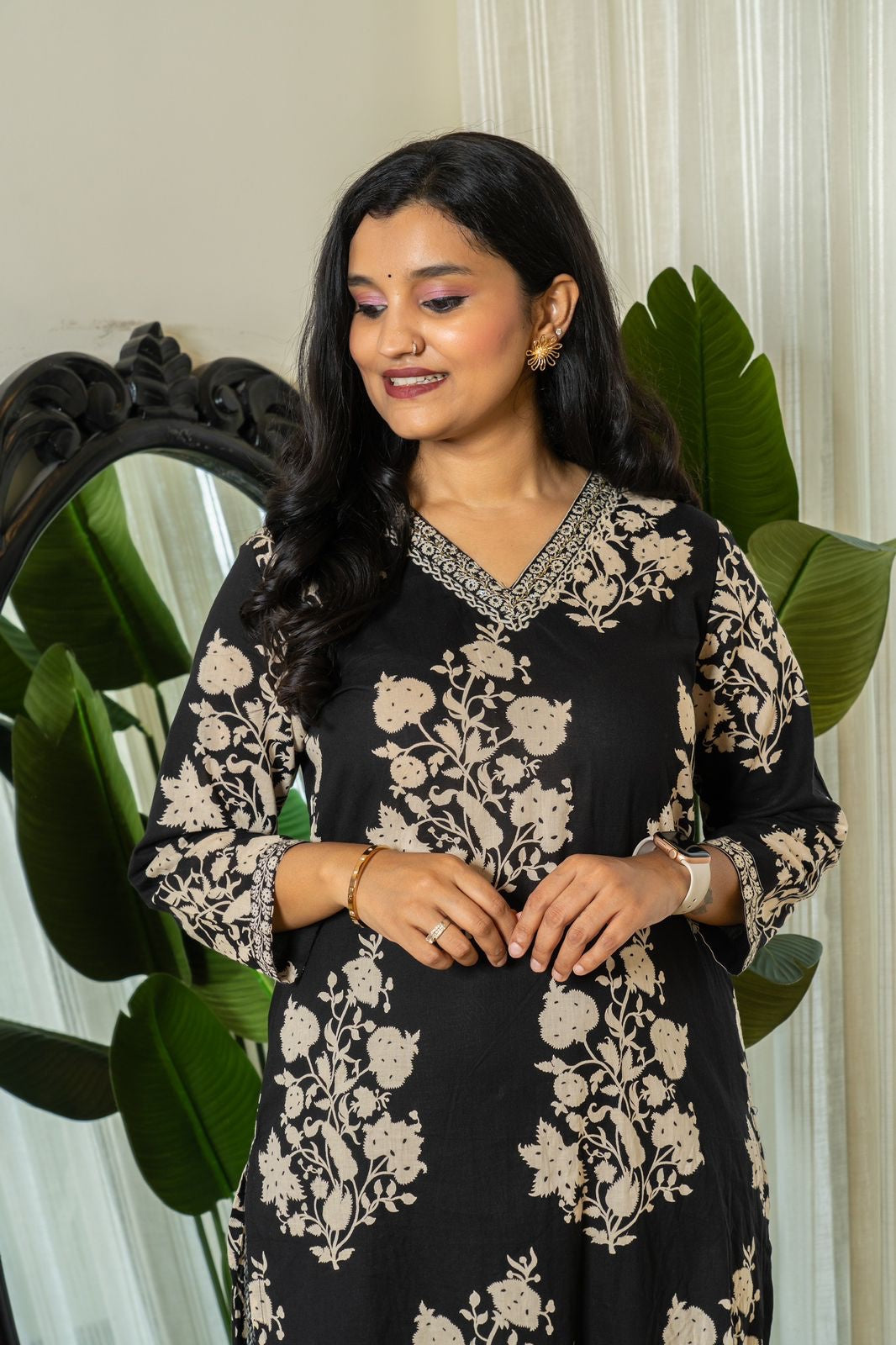 Khwahish Black Classy Cotton Suit