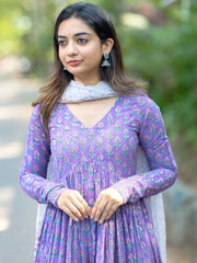 Stylish Women Printed Anarkali Kurta and Pant Set with Dupatta