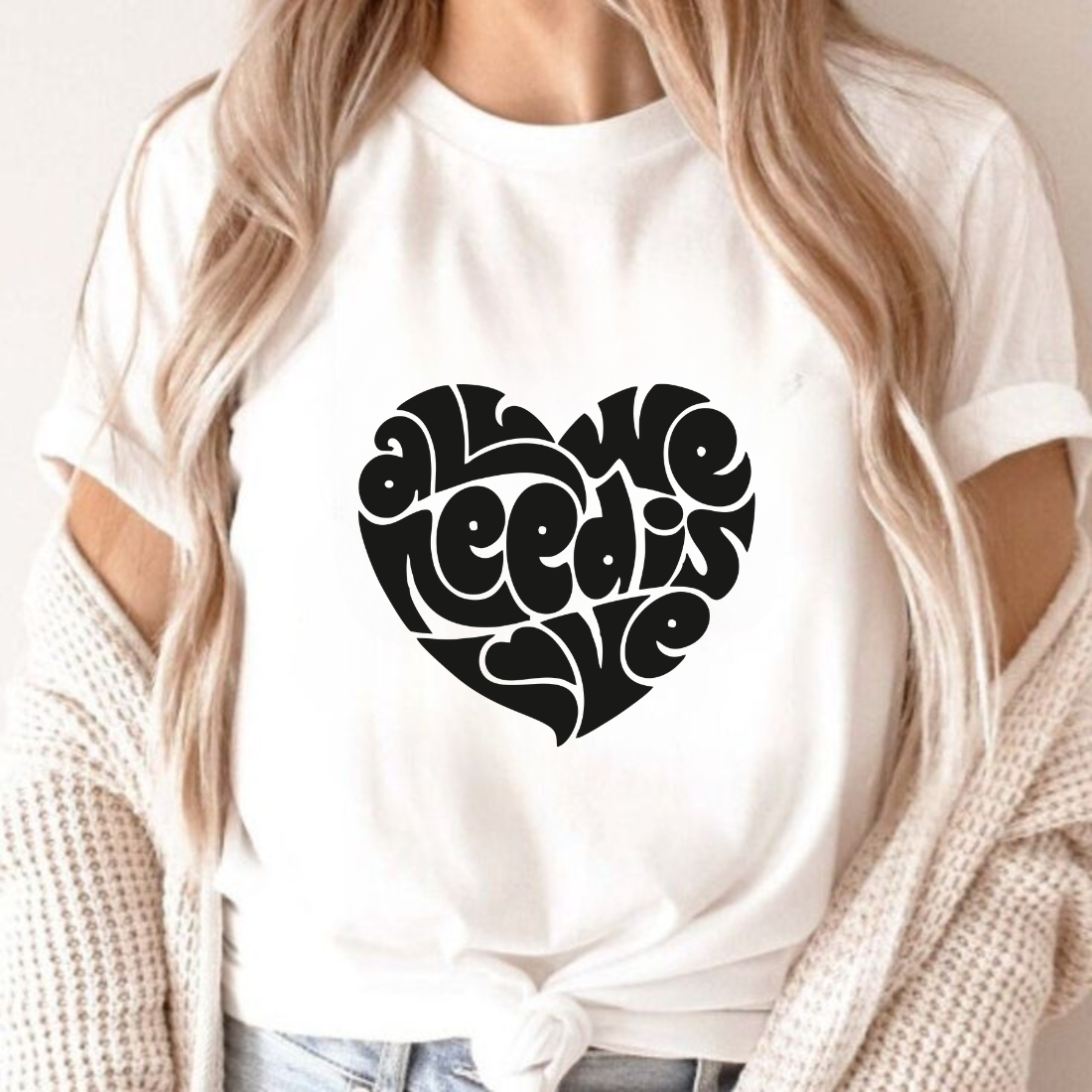 All we need is Love women T-shirt | Premium Women T-shirt | Unisex t-shirt