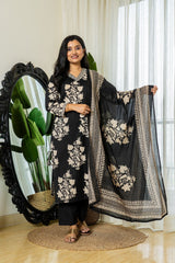 Khwahish Black Classy Cotton Suit
