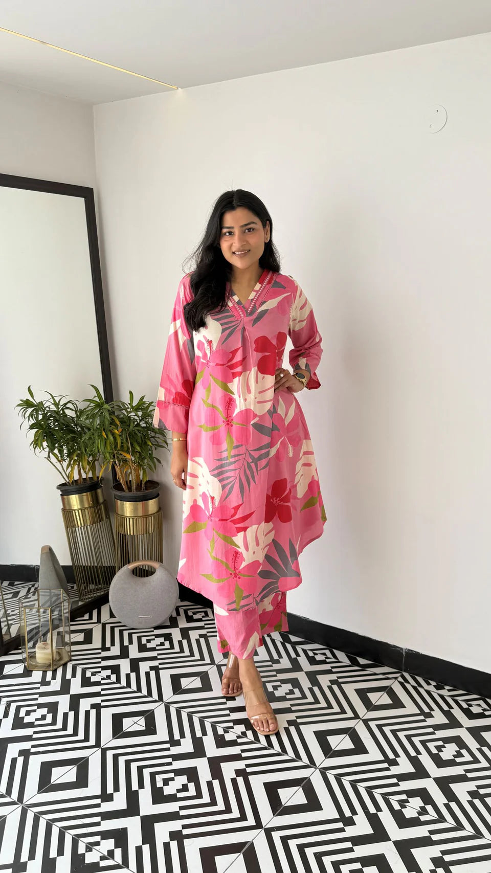 Iris Pink Kurta Pants | Cord-Set