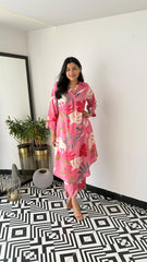 Iris Pink Kurta Pants | Cord-Set