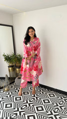 Iris Pink Kurta Pants | Cord-Set