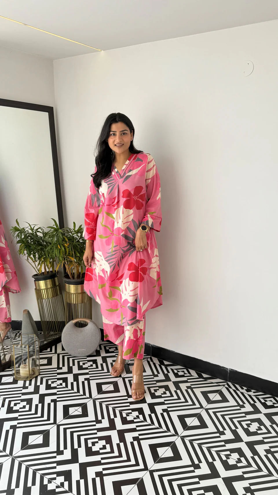 Iris Pink Kurta Pants | Cord-Set
