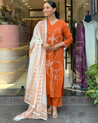 Women's Viscose Silk Kurta Embroidered Festive-Wear Set | Premium Quality Ethnic Wear