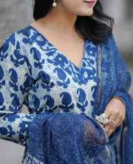 Rayon Viscose Designer Kurti Pant With Dupatta Set